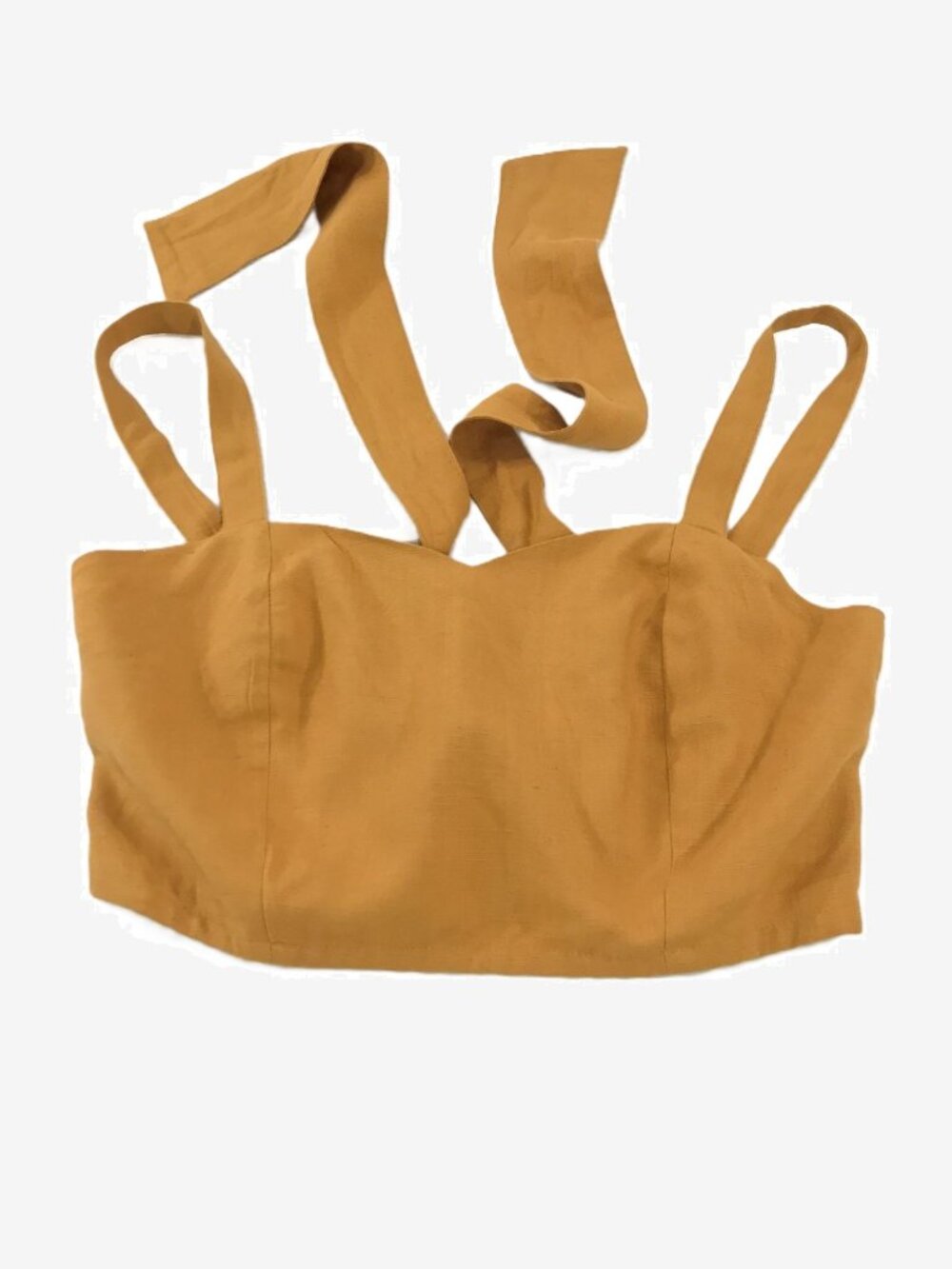 Band of the Free Caramel Linen Crop Top • Chic Night Out • NWT Small - Picture 5 of 11